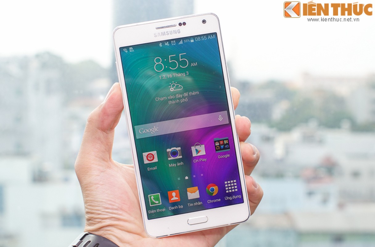 Trai nghiem dien thoai Samsung Galaxy A7 vua ban o Viet Nam